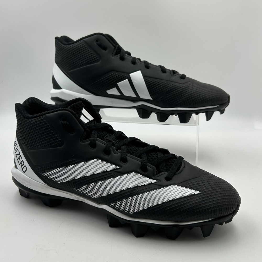 Adidas Adizero Impact.2 MD Mens 9.5 Black White Football Cleats IF5102 Sports